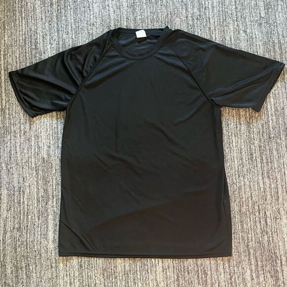 Augusta‎ Sportswear Adult Large Moisture Management T Shirt Black Short Sleeve - Picture 1 of 6